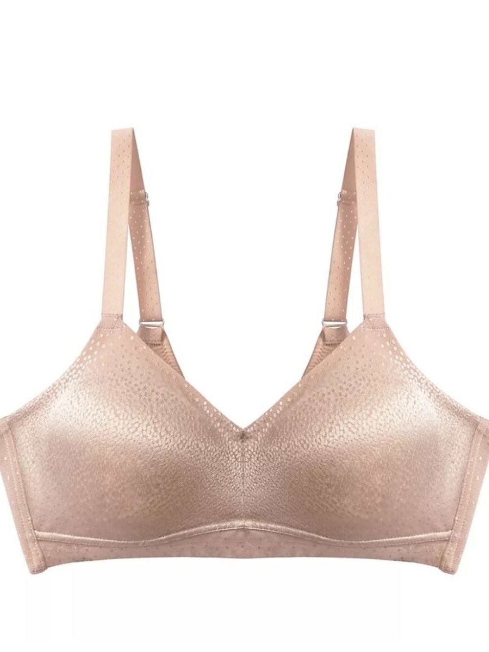 Like New WACOAL Back Appeal Wireless Seamless Unpadded Bra 38DDD Beige #852303 - Picture 4 of 9